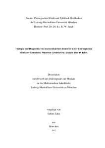 Therapie und Diagnostik von neuroendokrinen Tumoren in der