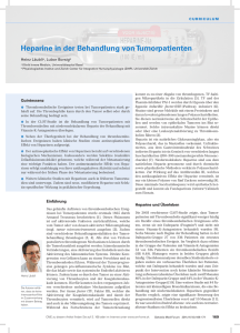 Heparine in der Behandlung von Tumorpatienten