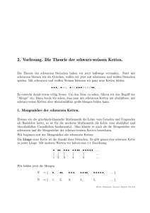 2. Vorlesung. Die Theorie der schwarz