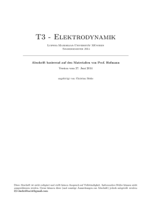 T3 - Elektrodynamik