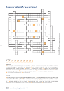 Kreuzwortr&auml;tsel Wertpapierhandel