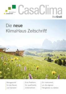 Die neue KlimaHaus Zeitschrift!