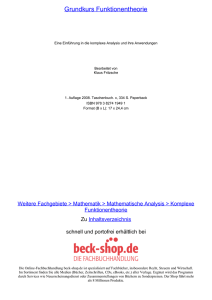 1 Holomorphe Funktionen - beck