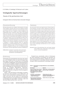 Urologische Sportverletzungen - Deutsche Zeitschrift für Sportmedizin