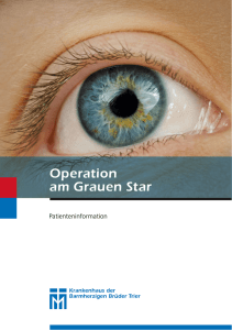 Operation am Grauen Star - Medizinisches Versorgungszentrum der