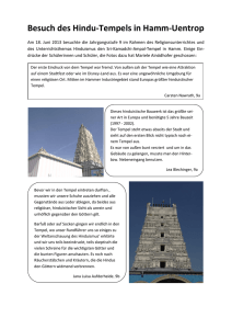 Besuch des Hindu-Tempels in Hamm-Uentrop