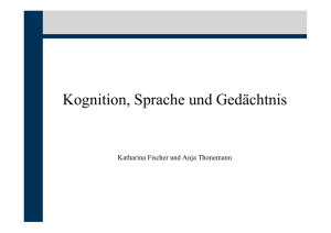 Kognition, Sprache und Gedächtnis