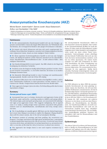 Aneurysmatische Knochenzyste (AKZ)