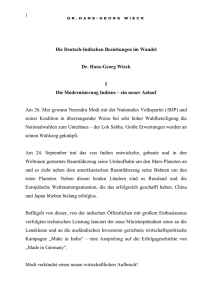 Die Deutsch-Indischen Beziehungen im Wandel - Hans