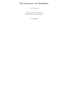 Die Geometrie von Eichfeldern - Institut für Theoretische Physik I