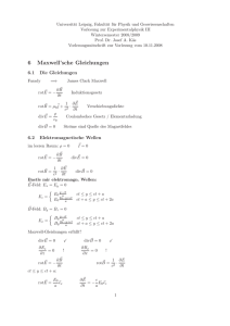 6 Maxwell`sche Gleichungen