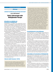 Akutes Leberversagen unter Methylphenidat-Therapie