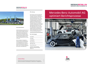 Mercedes-Benz Automobil AG optimiert Berichtsprozesse