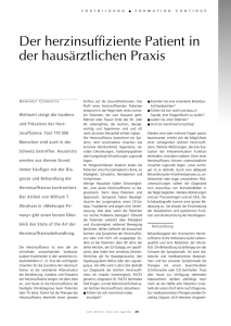 Der herzinsuffiziente Patient in der hausärztlichen Praxis