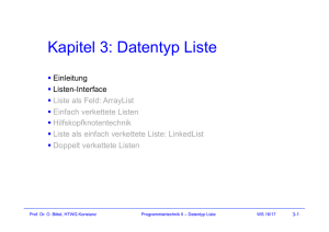 Kapitel 3: Datentyp Liste