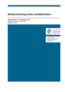 Modernisierung eines Lambdameters - IAP TU