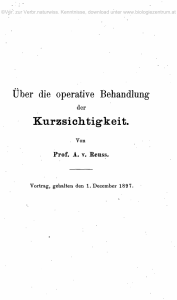 Über die operative Behandlung Kurzsichtigkeit.