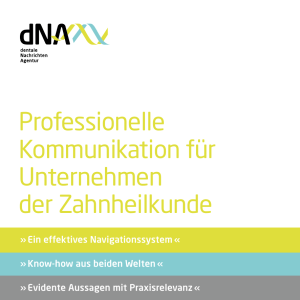 Professionelle Kommunikation für Unternehmen der Zahnheilkunde