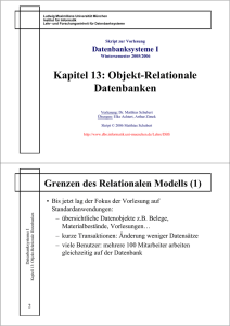 Kapitel 13: Objekt-Relationale Datenbanken