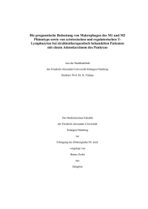 Die prognostische Bedeutung von Makrophagen des M1 und M2