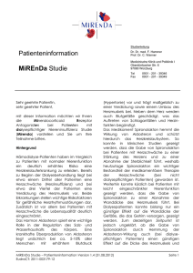 Patienteninformation MiREnDa Studie