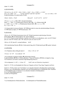 Lösungen IV.1 (Stark 7 S. 162ff) a) gleichschenklig 101) a) (1) α = β