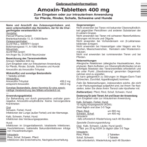 Amoxin-Tabletten 400 mg