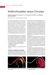 Kieferorthopädie versus Chirurgie