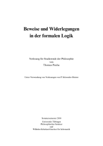 Beweise und Widerlegungen in der formalen Logik