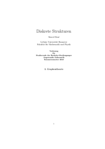 Kapitel 3: Graphentheorie - Institut für Algebra, Zahlentheorie und