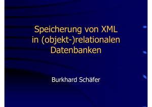 Speicherung von XML in (objekt