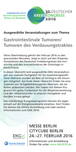 Flyer Gastro - 32. Deutscher Krebskongress 2016