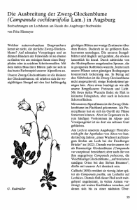 Die Ausbreitung der Zwerg-Glockenblume (Campanula