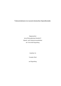 Valenzstrukturen im russisch-deutschen Sprachkontakt.