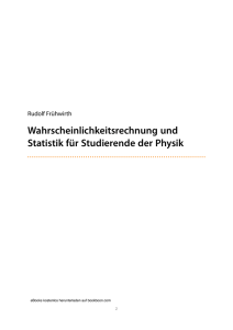 Wahrscheinlichkeitsrechnung und Statistik für Studierende