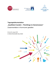 Qualifiziert handeln – Flüchtlinge im Gemeinwesen