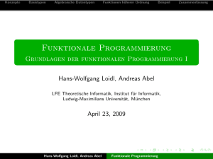 Funktionale Programmierung - Grundlagen der funktionalen