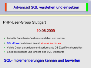 Advanced SQL verstehen und einsetzen