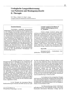 Urologische Langzeitbetreuung von Patienten mit