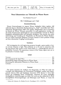 Neue Erkenntnisse zur Tektonik im Wiener Raum