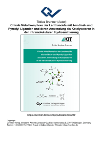 Chirale Metallkomplexe der Lanthanoide mit Amidinat