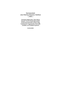 Seminararbeit Java Naming Directory Interface ( JNDI )