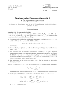 Stochastische Finanzmathematik 1