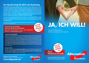 JA, ICH WILL! - Alternative für Deutschland