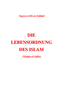 DIE LEBENSORDNUNG DES ISLAM