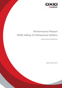Performance Report OXID eShop 5.0 Enterprise Edition
