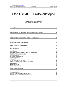 Der TCP/IP – Protokollstapel