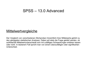SPSS – 13.0 Advanced