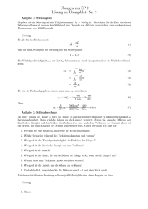 ¨Ubungen zur EP 2 Lösung zu¨Ubungsblatt Nr. 3