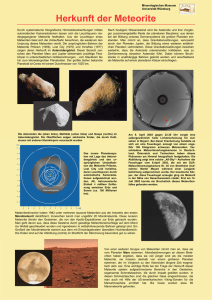 Herkunft der Meteorite - Mineralogisches Museum